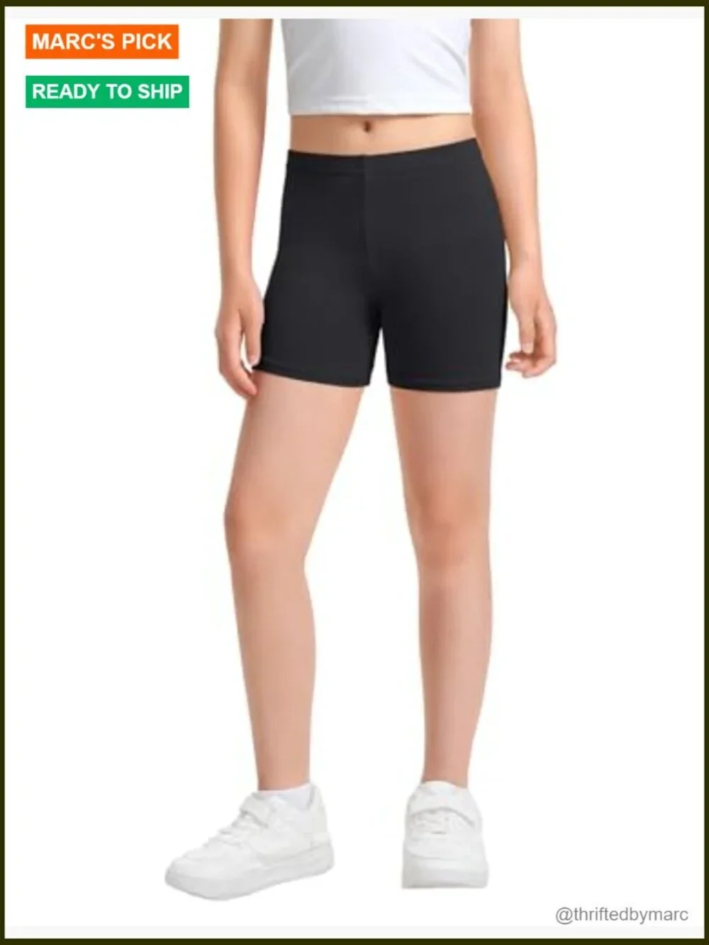 Girls Bike Shorts Cotton Cartwheel Dance Under Dress Shorts 3 Pack